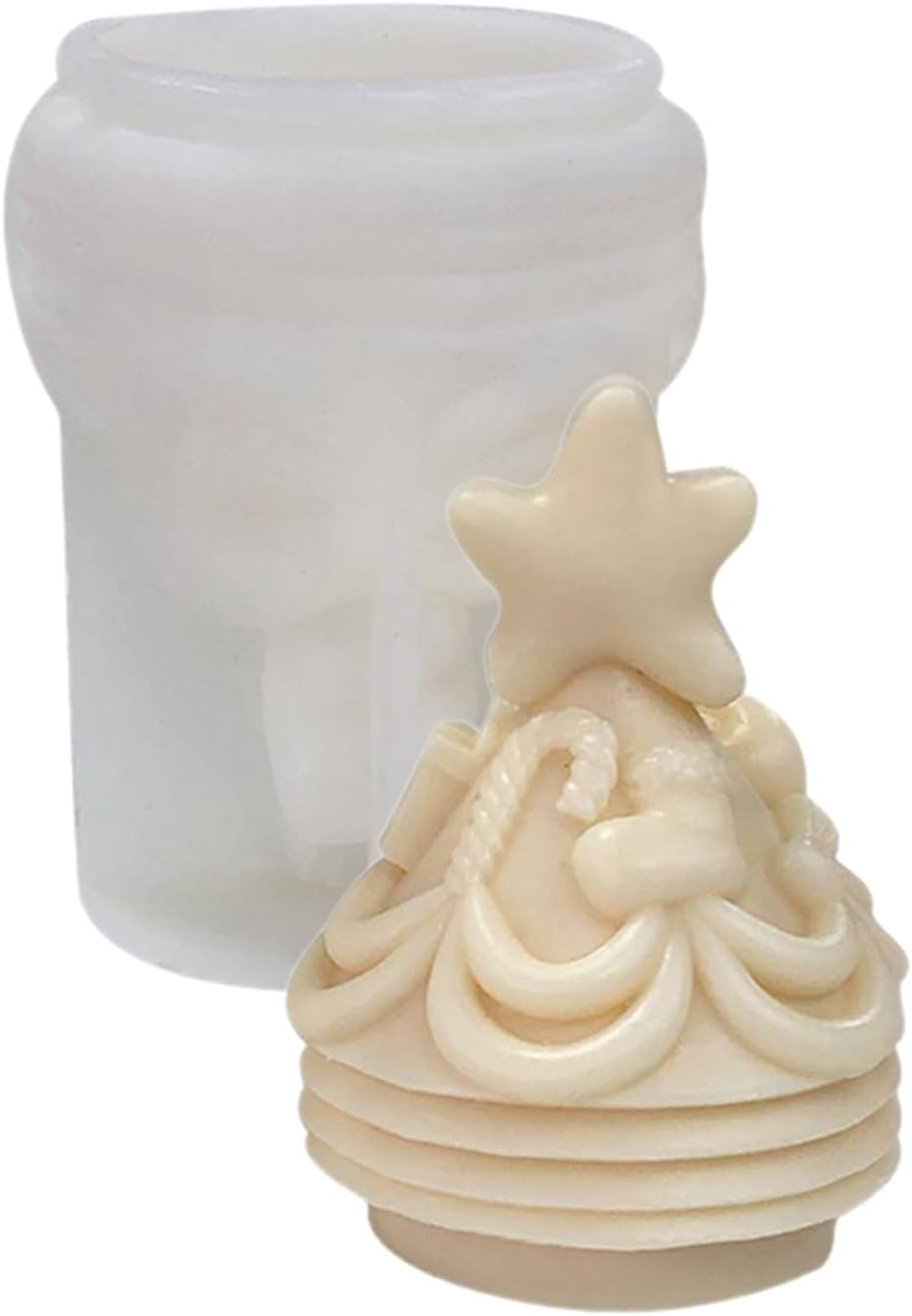 クリスマスツリー シリコーン型 キャンドルソープクリスマスデコレーション、石膏オーナメント、チョコレート、エポキシ樹脂モールド用