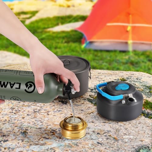 CAMPEAK Fuel Bottle 1L for Camping Outdoor with Safety Valve - Thumbnail 6
