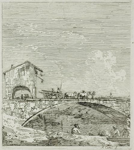 Pintura decorativa de Canaletto en lienzo de 60x90cm para decoración de salón de diseño