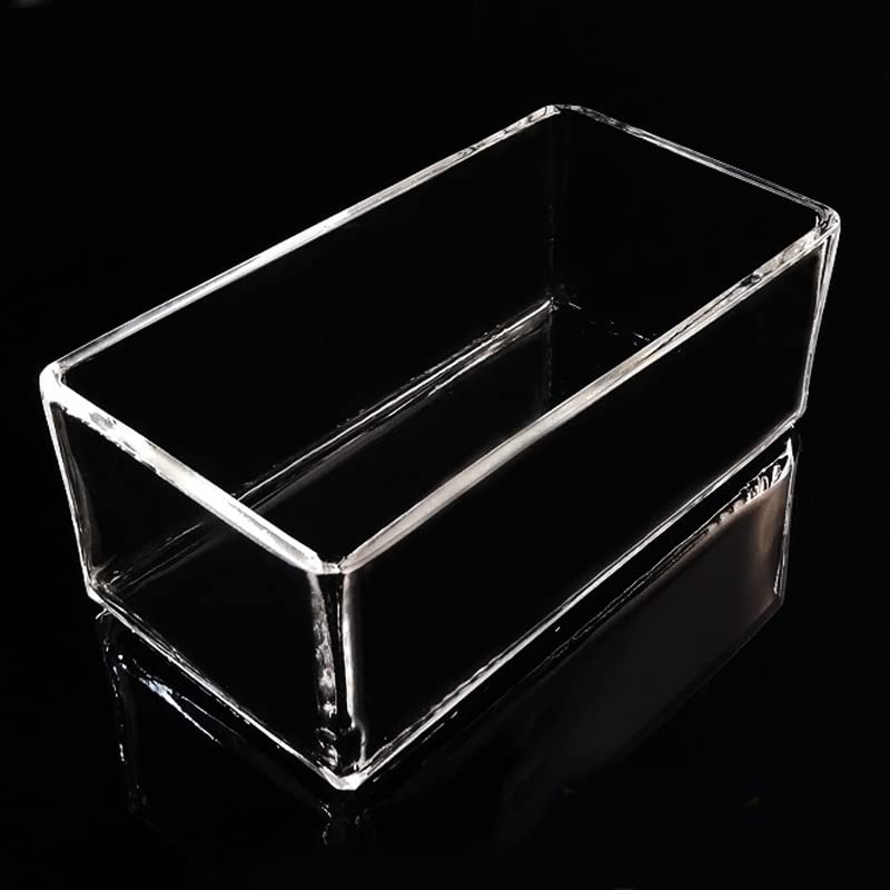Kwarcowy, przezroczysty, prostokątny zbiornik do eksperymentów, odporny na wysokie temperatury - Szkło laboratoryjne kwasoodporne(100x100x100mm 1pcs)
