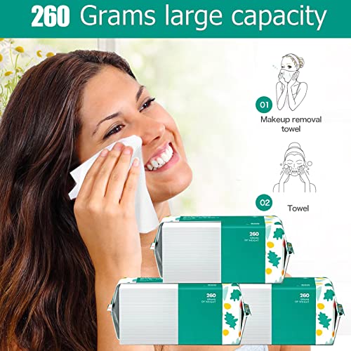 Toalha de rosto descartável macia, lenços secos faciais de algodão 100 unidades, lenços secos de alg