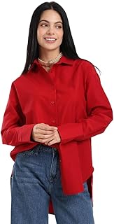 كلو قميص فسكوز مريح غير متساوي