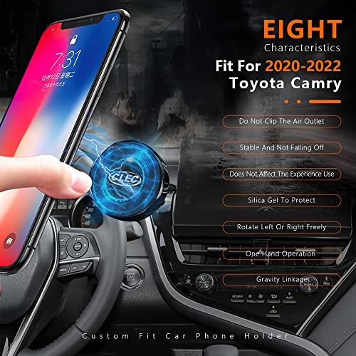BEERTE Car Phone Holder fit for Toyota Camry 2020-2023 Strong Magnetic Phone Mount 360 °Rotation Adjustable Car Air Vent,Auto Dashboard Cell Phone Mount fit for Any inches Smartphone (Magnet)