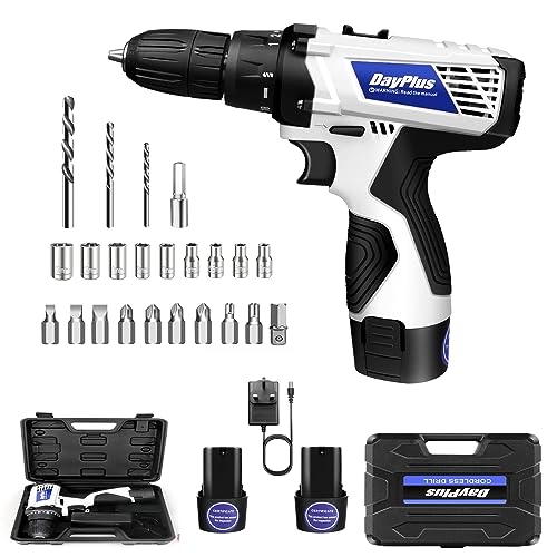 Akku-Bohrschrauber 16,8V Akkuschrauber Set mit 1.5Ah Akkus und 24tlg Zubehör, 45 N.m Max akku bohrmaschine, 2-Gang, 25+1 Drehmomenteinstellung, Akku Schlagbohrschrauber Set mit LED Arbeitslicht