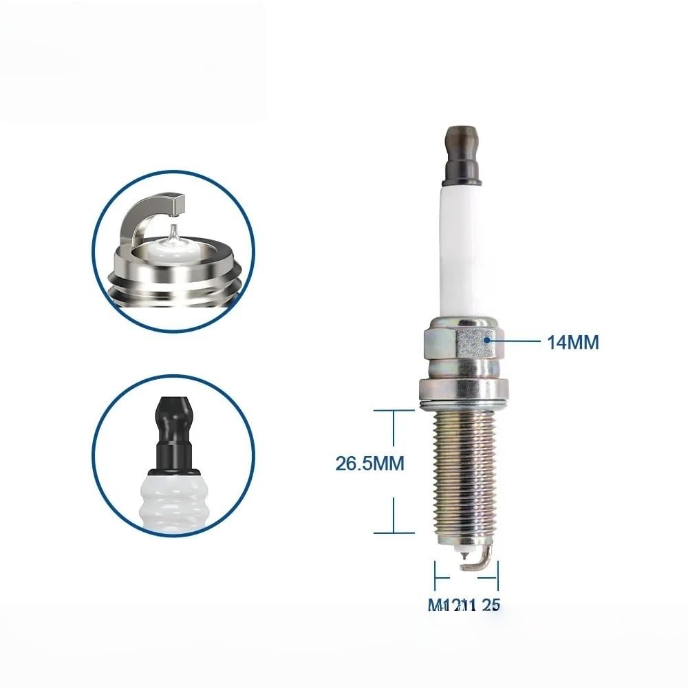 Bujías 2-8PCS Bujía de iridio Reemplazo para LKAR8BI9 para LKAR8AI-9 para LKAR8A-9 para DILKAR8J9G para DILKAR8L8D ILKAR8N8 LD8RTIP