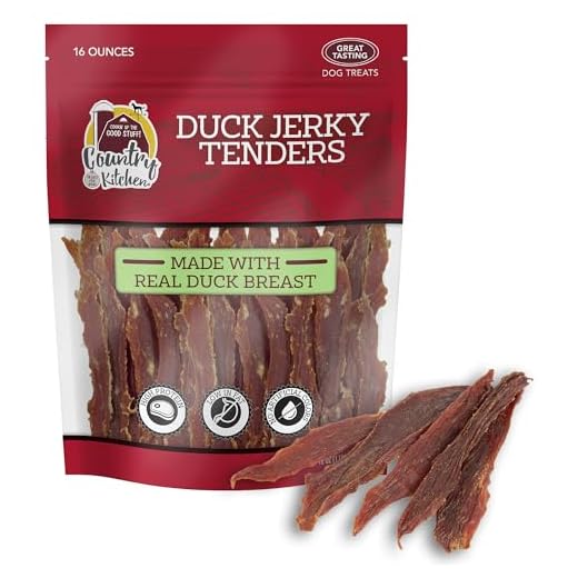 Country Kitchen Duck Jerky Tender Dog Treats, Made with Real Duck, High Protein, Low Fat, No Artificial Colors, 16 oz