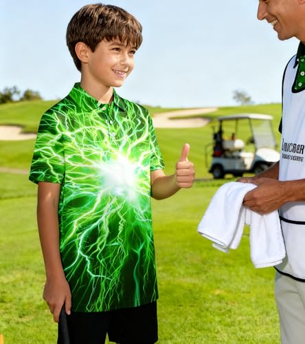 Image of uideazone Boys Polo Shirts Dry Fit Performance Golf Short Sleeve Casual School Uniform Size 5-14
