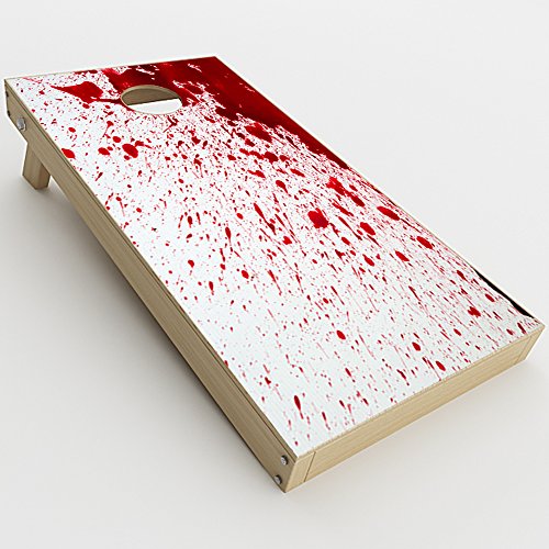 Skin Decal Vinyl Wrap for Cornhole Game Board Bag Toss (2xpcs.) Skins Stickers Cover/Blood Splatter Dexter