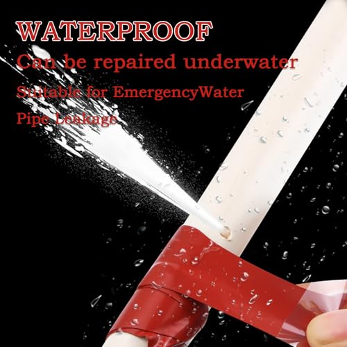 Image of Self Fusing Silicone Tape 1 in x 5' Red Waterproof Rubber Leak Proof Sealing Silicone Rubber Self-amalgamating Tape for Emergency Hot and Cold Water Pipe Repairs and Tool Fixation