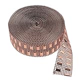 EXCEART 1 Rollo de 8 de Cinta de Diamantes de Imitación de Costura de Cadena de Corte de Cristal de Cerca Aplique de Ajuste para La Fabricación de Joyería Artesanal de La Ropa de