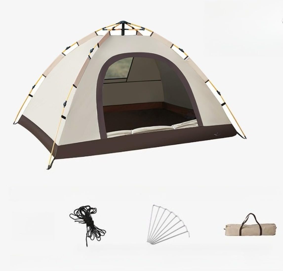 BACKOLUワンタッチテント 2-3人用 シルバーコーティング 防風防水 自動開閉 5秒設営 UV高遮光 耐水圧3000mm 四面