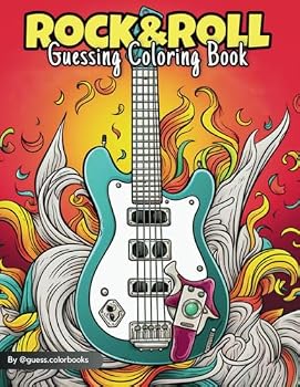 Paperback Rock & Roll Guessing Coloring Book: Guessing Coloring Book (Guessing Coloring Books) Book