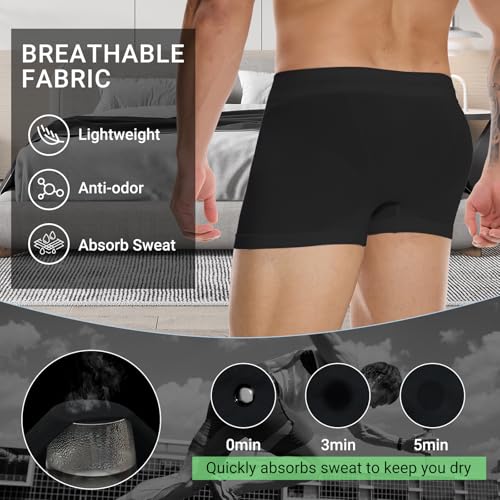 MEETYOO Compression Shorts Men, 3/4/5 Pack Spandex Running Shorts Athletic Workout Sport Performance Baselayer Underwear3