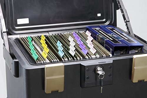 Honeywell Safes & Door Locks 1108W 1 Hour Fire Safe Waterproof Filing Safe Box Chest, 1.06 cu. ft, Black