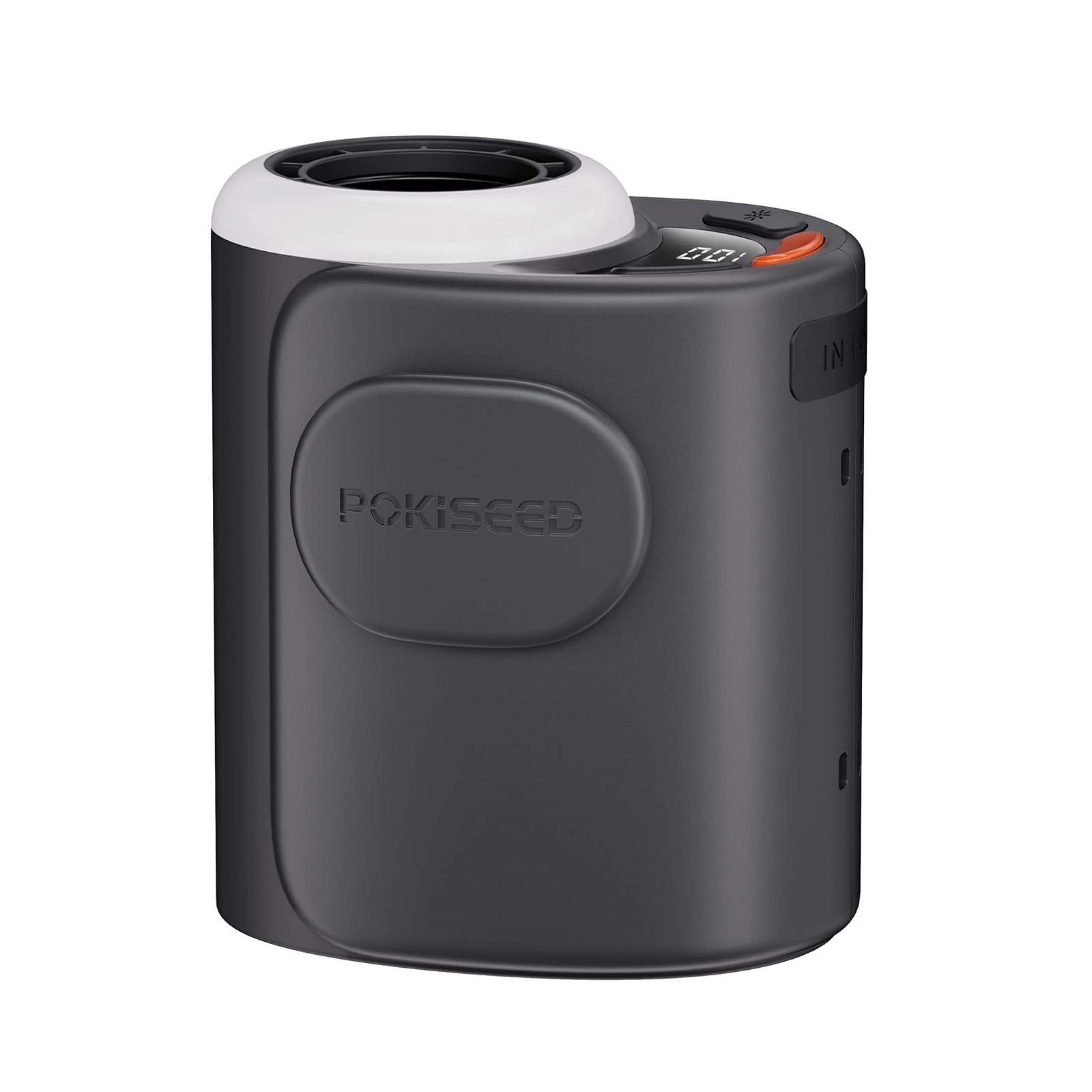 Rugged Portable Fan 10000mAh Rechargeable Battery 40H Runtime 5-Speed Turbo Cooling Hands-Free Multi-Position Design for Construction Jobsite Warehouse