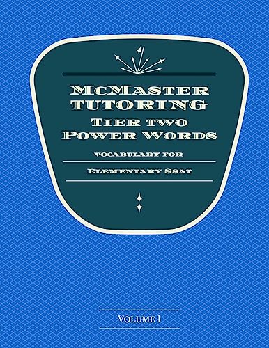 McMaster Tutoring Tier 2 Power Words for the Elementary SSAT
