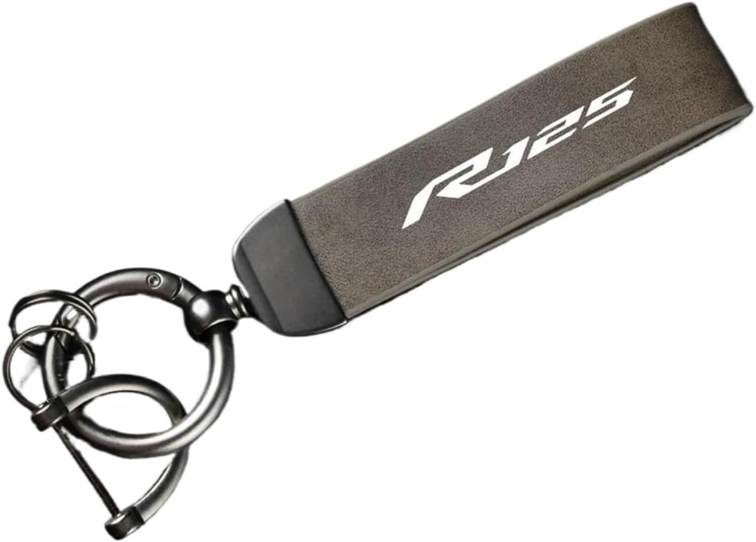 XIUNYIE Leather Motorcycle Keychain Keyring Holder for YZFR125 2008-2023 Motorcycle Accessories Handlebar Key Holder, D