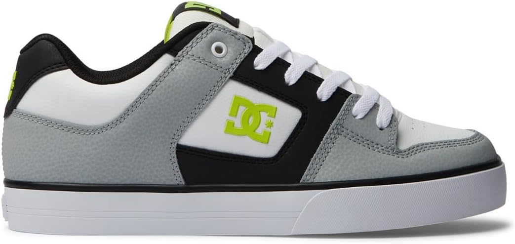 DC Shoes Men's Pure Trainers, White lime, 7.5 Men