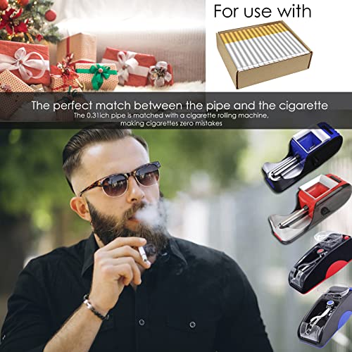 Electric Cigarette Roller Portable Cigarette Cutter Fully Automatic Electric Cigarette Roller Automatic Cigarette Roller Cigarette Syringe Recommended [0.31inch/8MM] size tube] (Cigarette Tube, White) - Thumbnail 7