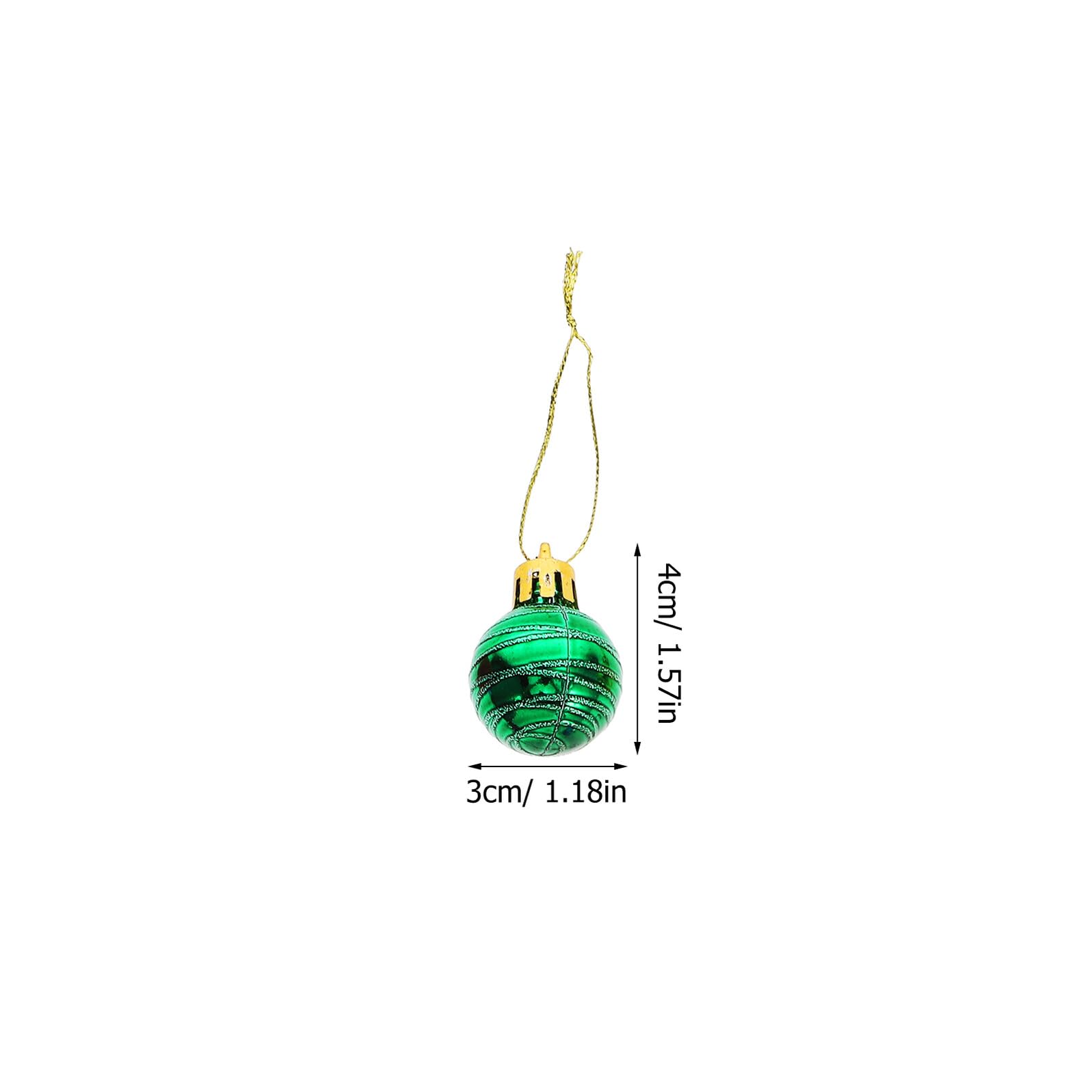 Baluue 12 Stück Weihnachtskugeln 3cm Christbaumschmuck aus Langlebigem Material Bunte Hängedeko für Weihnachtsbaum Party und Wohnraumdekoration