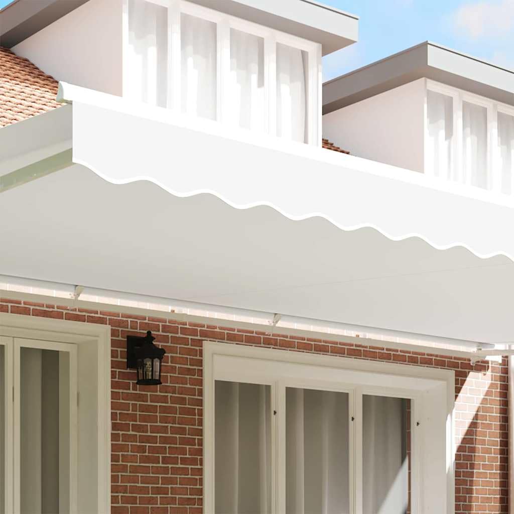 Markisenschürzen Ersatz Weiß 580 x 20 cm Polyester wetterbeständig UV-beständig wasserabweisend für Markisenrahmen Balkon Terrasse Garten Sichtschutz