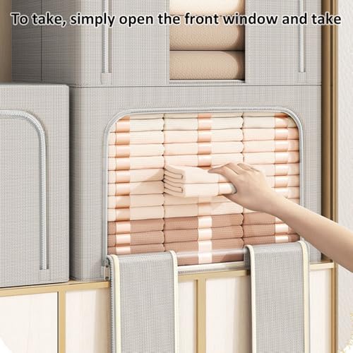Bacs de rangement robustes lot de 6 avec fenêtre visible pour optimiser l'espace