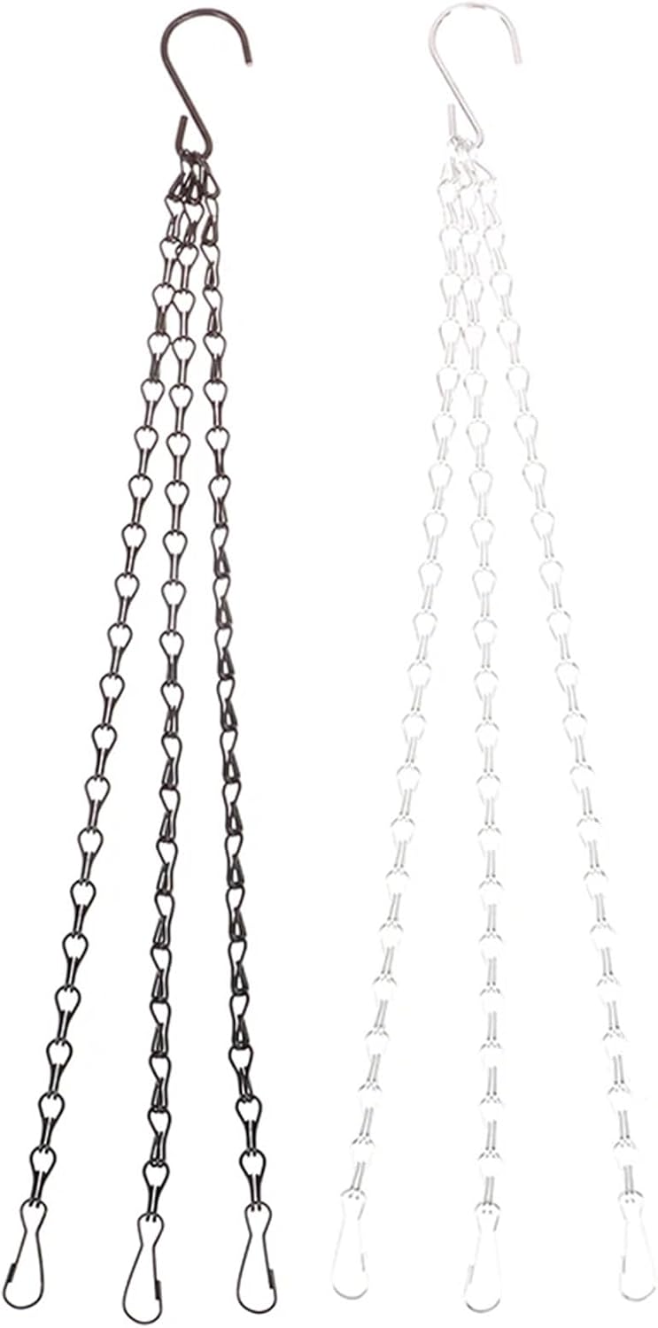 3 Pc 40/50cm Imitation Rattan Hanging Basket Flower Pot Chain with Hooks Chains Plants Plant Grow Basin Home Garden Decor for Planters
