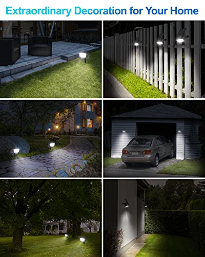 Xibolar Solar Spot Lights Outdoor [2 Pack], 32 Led Solar Powered Landscape Spotlights, Ip65 Waterproof Solar Outdoor Lights, Auto On/Off 2 Modes Lighting For Yard Pathway Porch Patio(Cool White) #TOP6