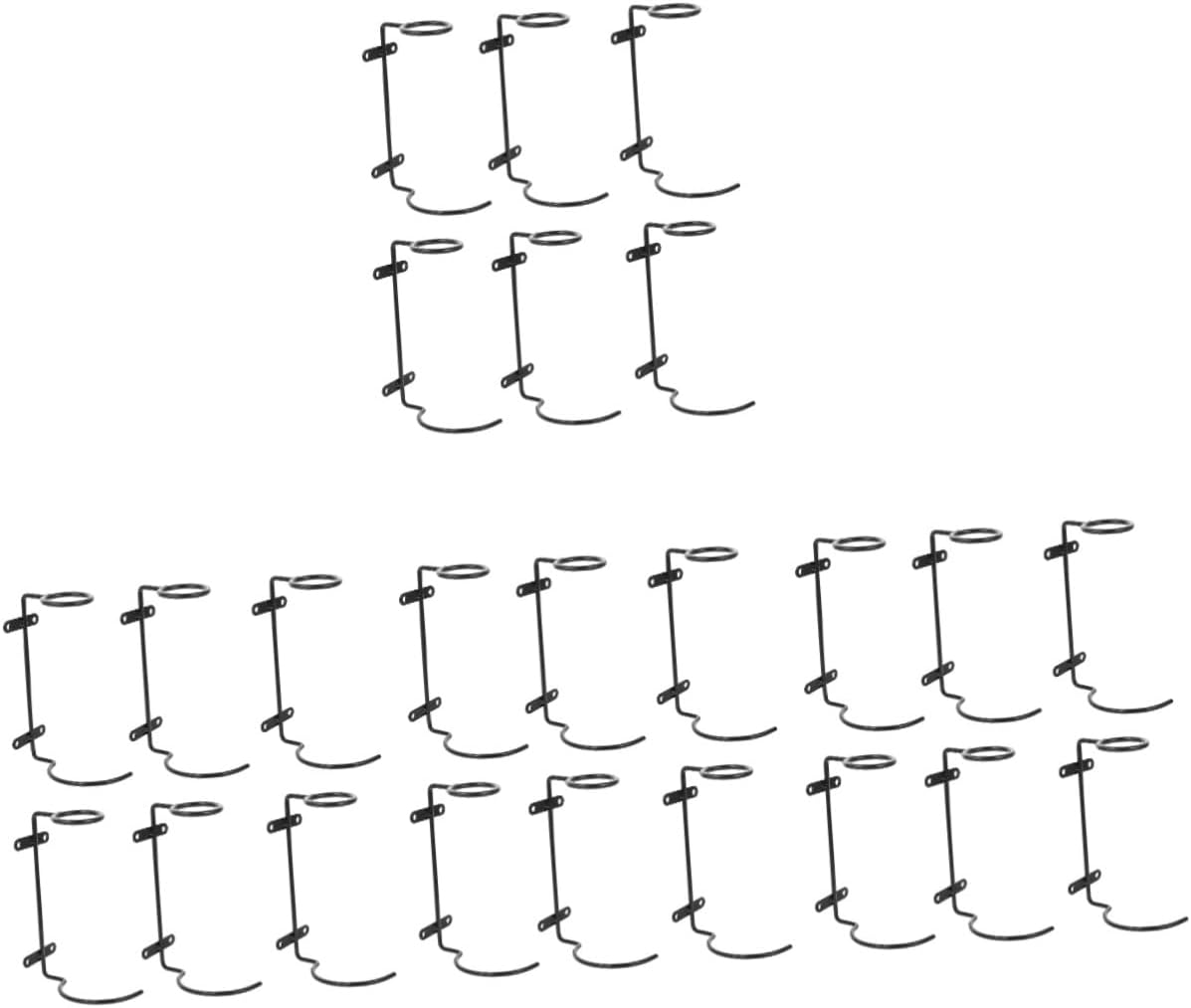 Cabilock 24pcs Wall Mounted Wine Rack Hanging Red Wine Storage Racks for Home Sturdy Material Space-Saving Design for Bottles Stylish