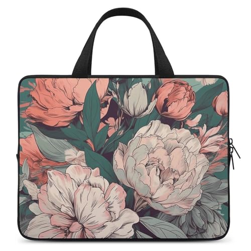Sacoche ordinateur 17" fleurie pour vos journées de travail et trajets urbains
