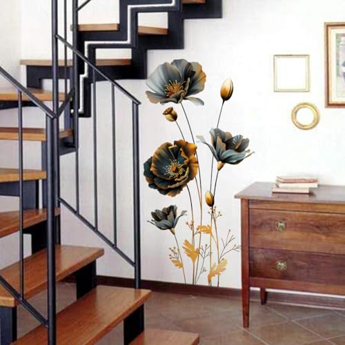 Vinilo decorativo floral moderno 3D grande miniatura 6