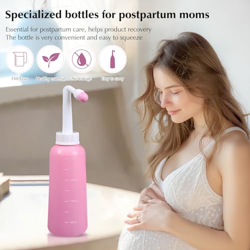 OOCOME Peri Bottle for Postpartum Care, Travel Large Capacity 12oz/350ml, Portable Handheld Bidet for Perineal Recovery and Cleansing, New Mom After Birth Recovery Essentials