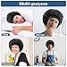 Satin Bonnets for Men Women, Hair Bonnet for Sleeping wih Adjustable & Soft Elastic Band, Large Silk Sleep Bonnet for Curly Hair Braids Stay on All Night (Black)