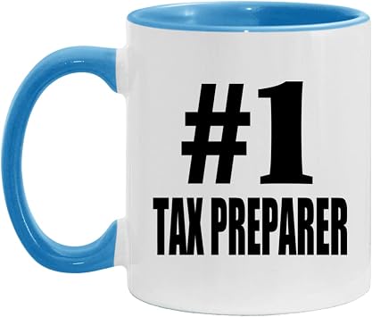 Designsify 11oz Accent Coffee Mug Blue Ceramic Tea-Cup with Handle