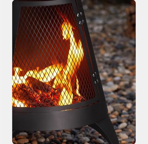 Großer Garten- Lagerfeuerofen, Tragbarer Außenheizer, Holzbrenner For Den Außenbereich, Tragbarer Camping- Holzofen, Robuster Gartenkamin For Den Außenbereich, For Garten- Und Strandfeuer Und Grillabend-3