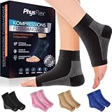 PhysFlex Kompressionssocken bei Plantarfasziitis & Achillessehnenentzündung – Knöchel-Kompressionsbandage gegen Fersensporn, Fußschwellungen & Ermüdung – Fußgewölbe-Stütze für den Alltag (1 Paar)