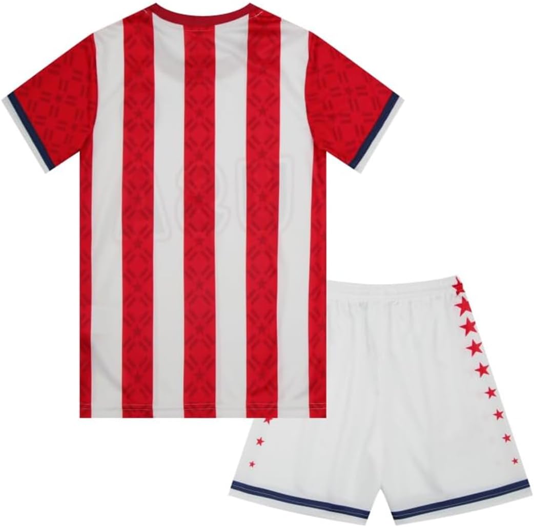 USA United States Kids Boys Youth Sports Soccer Football Kit Jersey Shirt Shorts Set
