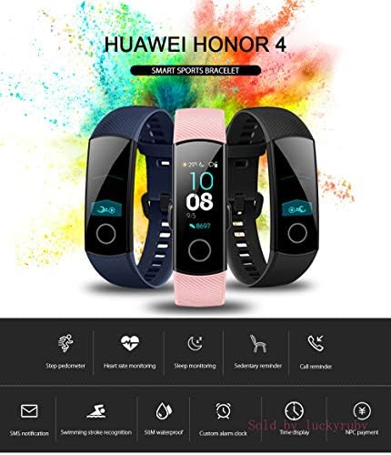 قیمت و خرید Huawei Honor Band 4 6-Axis Inertial Heart Rate Monitor Infrared  Light Wear Detection Sensor Full Touch AMOLED Color Screen Home Button  All-in-One Activity Tracker 5ATM Waterproof (Coral pink) برند