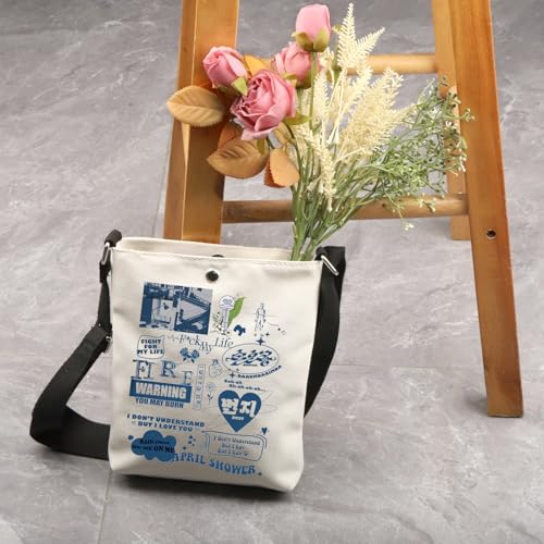 UJIMS Korea-Pop 17 Canvas Crossbody Bag Korea-Pop Lover Merchandise Music Album Inspired Gift Singer Fans Gift3