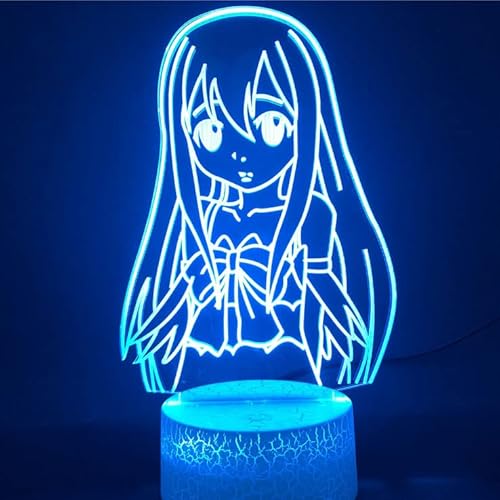 Anime Character FAIRY TAIL Wendy Marvell 3d Night Light, Éclairage DéCoratif Cadeau D'Anniversaire Enfants, Plusieurs Couleurs Commutables Cover