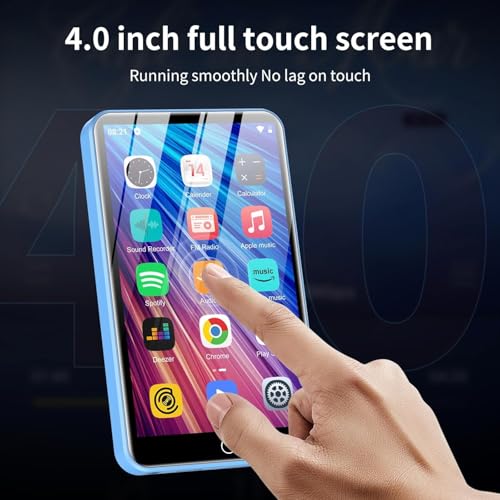 Image of MP3 Player with Bluetooth and WiFi, ZAQE 80GB Storage & Android OS, 4 inch Touch Screen, FM Radio, Kids MP3 & MP4 Player with Spotify Google Play Store, Portable Media Player (Black)