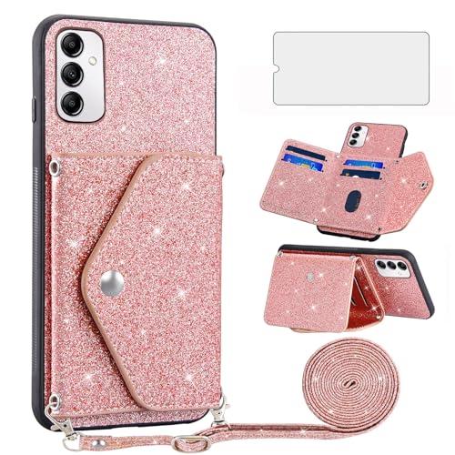 Coque pour A14 5G Asuwish GLTSJB US rose gold housse de protection