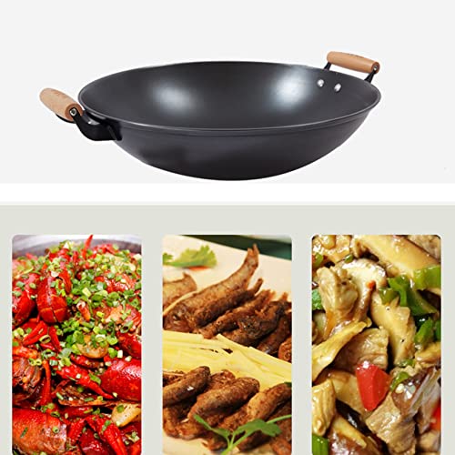 Wok de Hierro Fundido 51 cm Negro miniatura 4