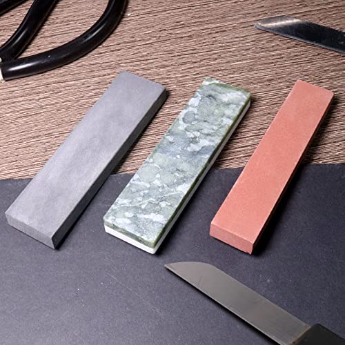 Cbright 3Pcs Sharpening Stone Set - Grinding And Polishing Pocket Size Whetstone Set Knife Sharpener Polishing Assorted Size Oil Stone (8000#-10000#,800#,320#) #TOP3