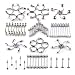 Imixlot® 60pcs 316L Surgical Steel Barbell Nose Lip Nipple Rings Eyebrow Piercing Jewelry