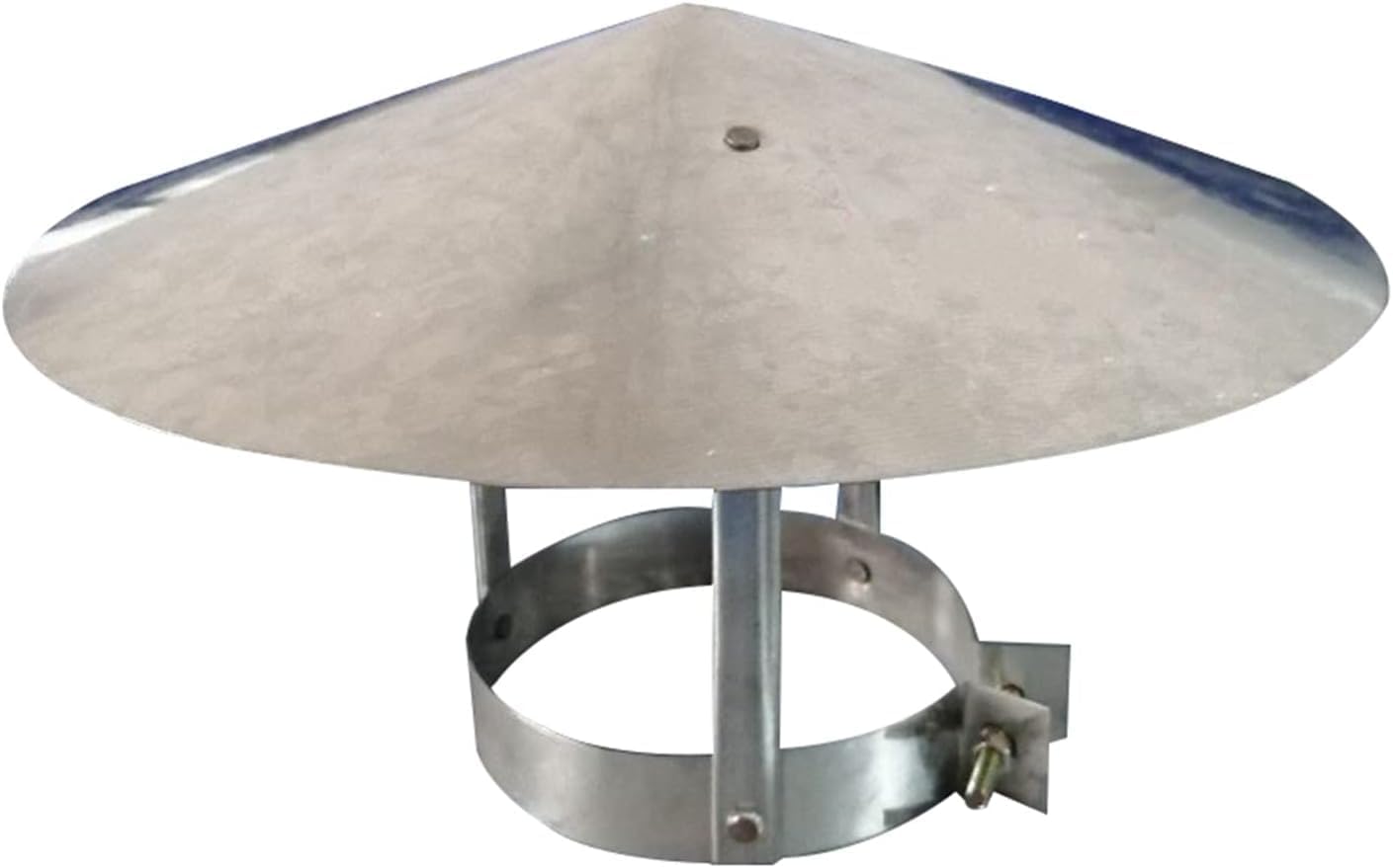 Roof Cowl Chimney Cowl Cap, Pipe Line Cover Protector Cap Galvanized Tin Plate Ending Roof Cowl Duct Ventilation Cap Rain Hat Hood (17cm)