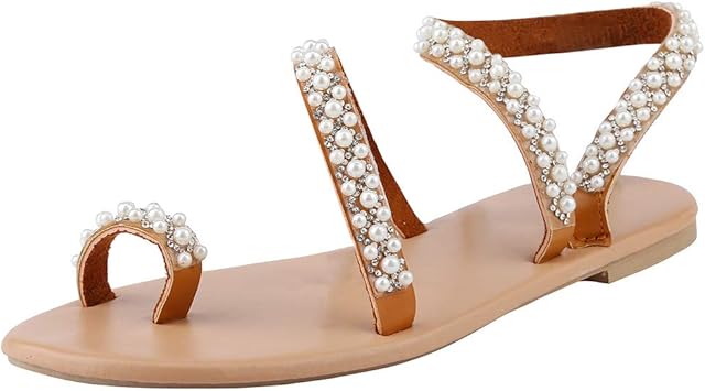 DFEK Sandalias para Mujer Flat Women Sandals Shinny Lace Up Shoe Strappy Open Toe Slippers Crystal Summer Beach Shoes work shoes for women nurse gifts for women