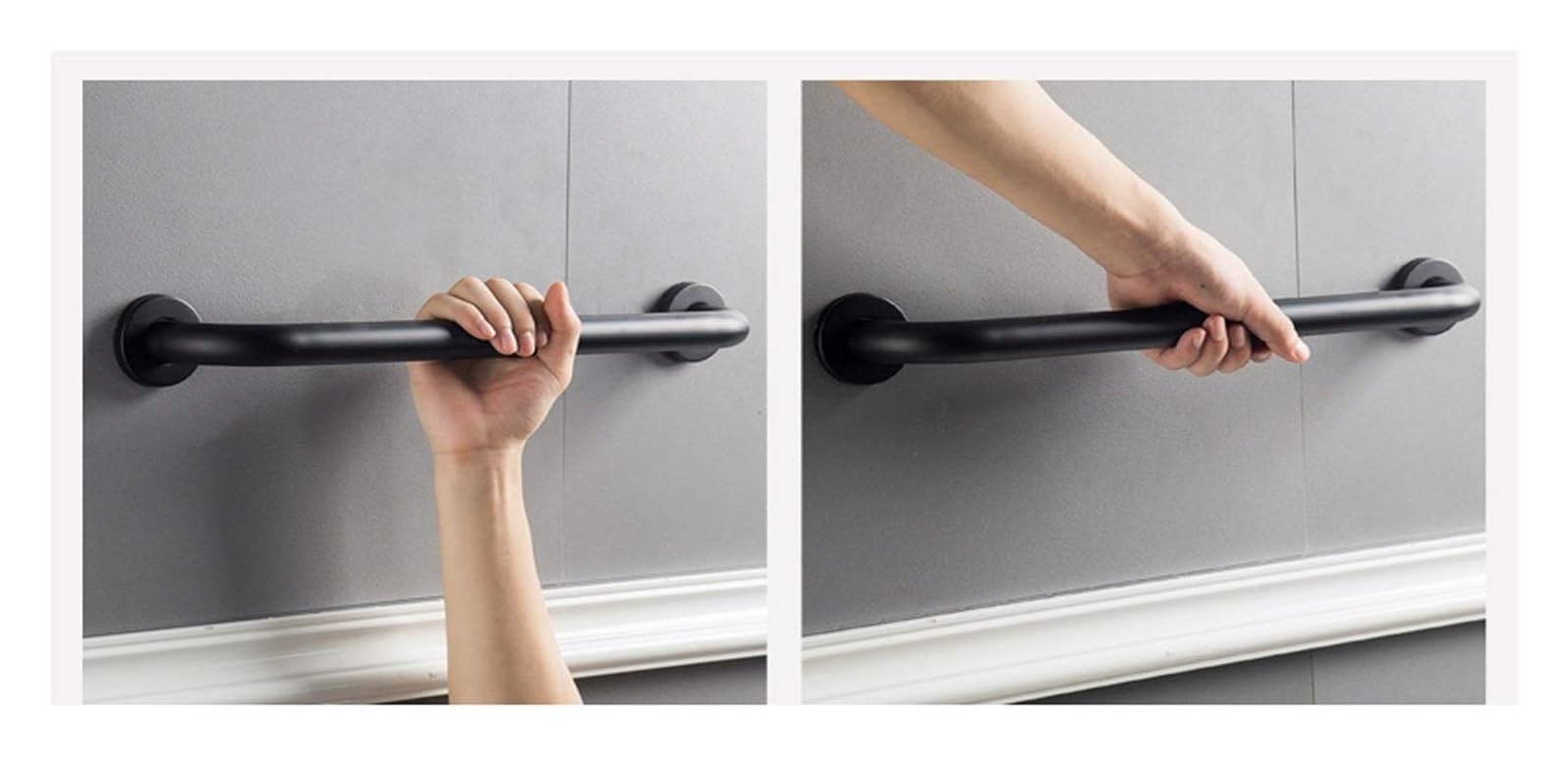 Barra di Sostegno per Bagno, Maniglia Doccia, Maniglione for bagno in acciaio inossidabile 304, corrimano nero a parete, adatto for anziani, disabili e donne incinte(40cm)