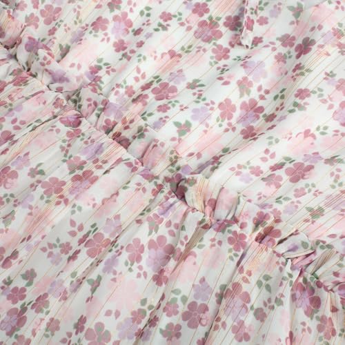 Image of GRACE KARIN Girls Fall Long Sleeve Dress Formal Party Holiday Smocked Waist Midi Dresses 5-12Years