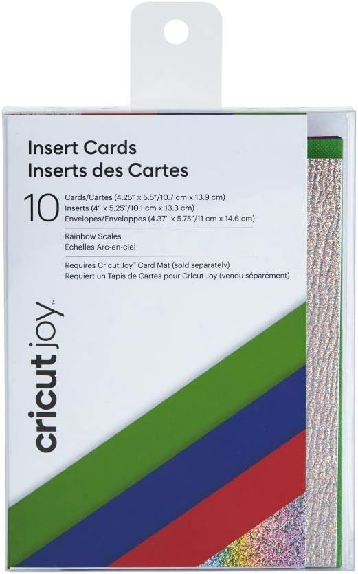 Cricut Inserts de Cartes, Rainbow Scales, for Joy